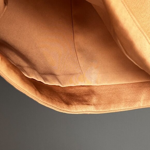 Runaway The Label Beige Mini Dress Long Bell Sleeves V-Neck Pockets Size Small S - Picture 9 of 11